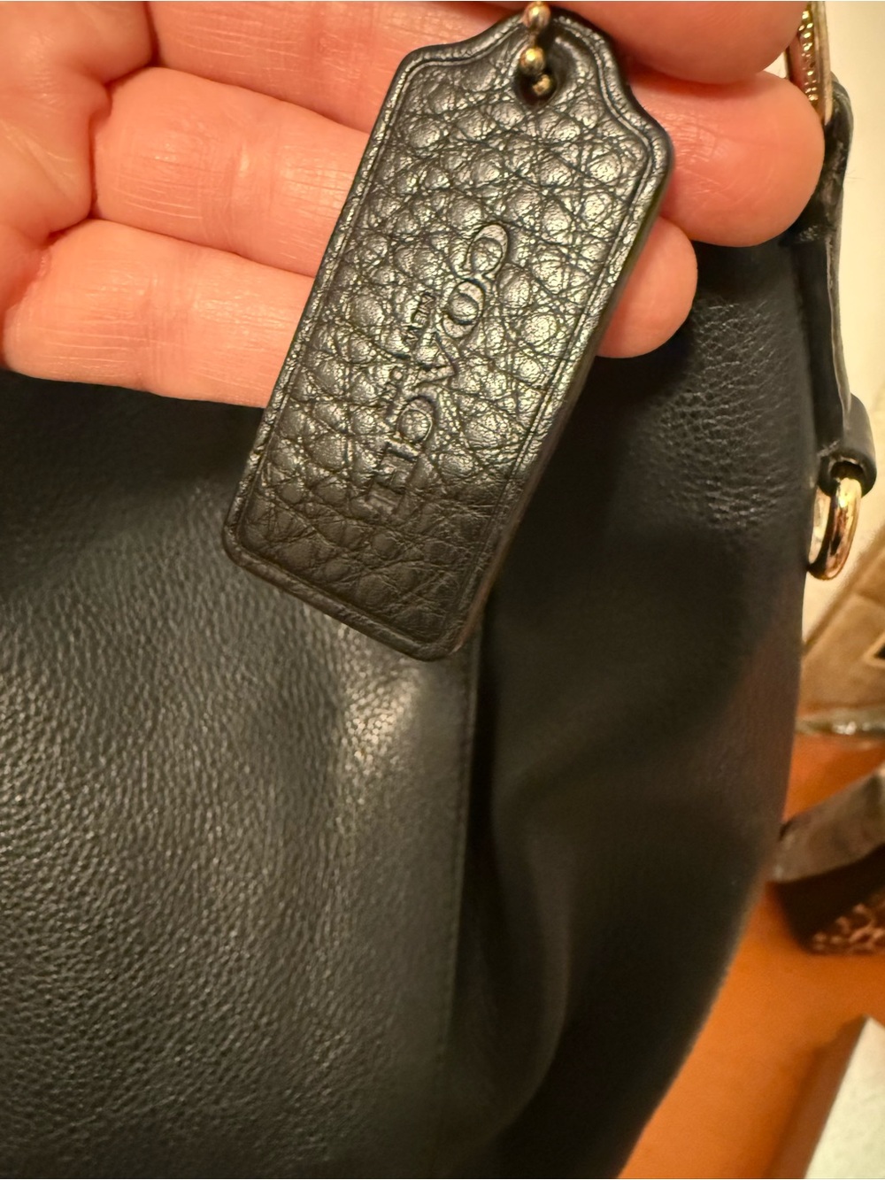 Coach Isabelle Black Pebbled Leather Hobo Bag - Picture 4 of 16
